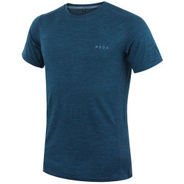 Camiseta de hombre MOOA MerinoSilk 160 short azul lagoon blue melange