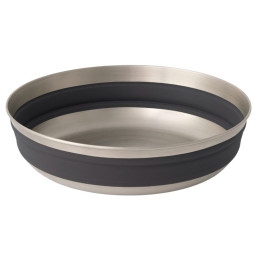 Cuenco plegable Sea to Summit Detour Stainless Steel Collapsible Bowl L gris Beluga Black