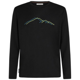 Camiseta funcional de hombre Icebreaker Men Merino 150 Tech Lite LS Tee Rainer Ridge negro Black