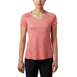 Camiseta de mujer Columbia Zero Rules rosa BrightPoppyHeather