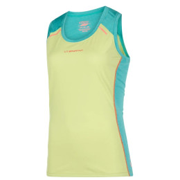 Camiseta sin mangas para mujer La Sportiva Tracer Tank W verde Green Banana/Lagoon