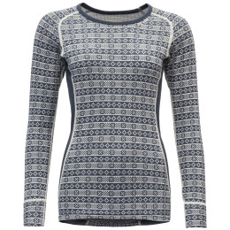 Camiseta funcional de mujer Devold Alnes Woman Shirt negro/blanco Night