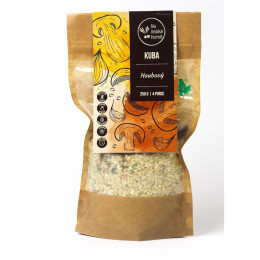 Plato preparado Na Italské farmě Houbový kuba marrón