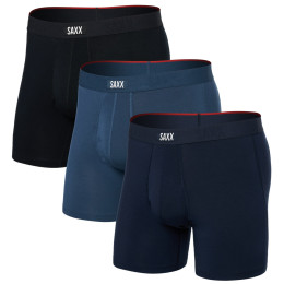 Calzoncillos bóxer para hombre Saxx Vibe Xtra Soft Comfort Boxer Brf Fly 3Pk azul oscuro dark denim/navy/black