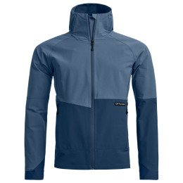Chaqueta softshell de hombre Ortovox Venet Softshell Hooded Jacket azul Light Nunatak