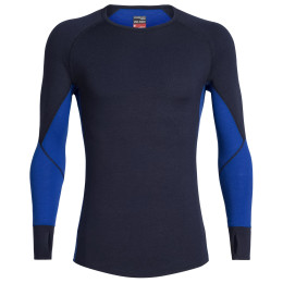 Camiseta de hombre Icebreaker 260 Zone LS Crewe 2021 azul oscuro MidnightNavy/Surf