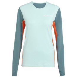 Camiseta funcional de mujer Adidas Multi Synt Ls W verde/naranja