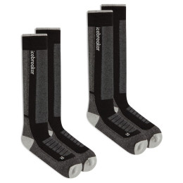 Calcetines de hombre Icebreaker Men Mer Ski+ Medium OTC 2 Pack negro/gris Blk/Ether/Graph