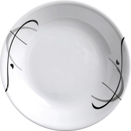 Plato Brunner Deep Plate ø 21cm blanco/negro