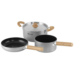 Vajilla Outwell Feast Ceramic Set M plata Black & Grey