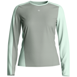 Camiseta funcional de mujer Ortovox 120 Cool Tec Fast Upward Ls W verde/gris Green Sage