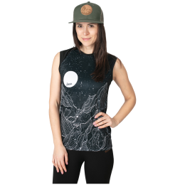 Camiseta sin mangas para mujer Drexiss Full Diamond Beach Black Coolmax