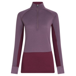 Camiseta funcional de mujer Icebreaker Women Mer 200 ZoneKnit LS Half Zip violeta Dkber/Greplu/Cb