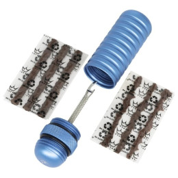 Juego de reparación Peaty´s Holeshot Tubeless Puncture Plugger azul turquoise