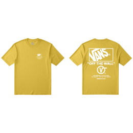 Camiseta de hombre Vans Stacked Hi SS Tee amarillo Dusty Gold