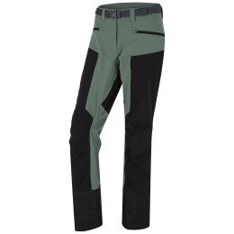 Pantalones de mujer Husky Krony L 2022 negro/verde green