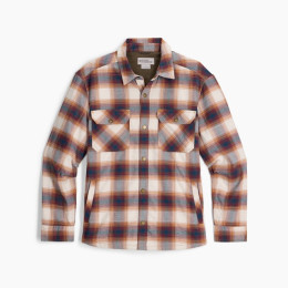 Camisa de hombre Royal Robins M Vista Flannel Shacket marrón Pecan Grizzly Pld