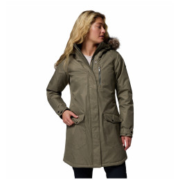 Chaqueta de invierno para mujer Columbia Suttle Mountain™ Long Insulated Jacket verde Stone Green