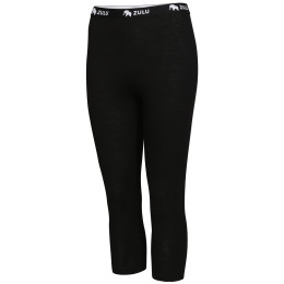 Calzoncillos de tres cuartos para mujer Zulu Merino 160 negro Black