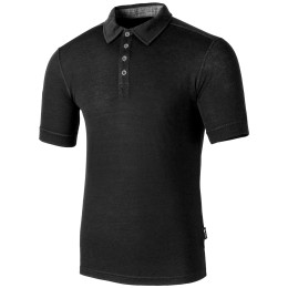Camiseta de hombre Zulu Merino 160 Polo negro black