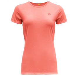 Camiseta de mujer Devold Valldal Woman Tee rojo Coral