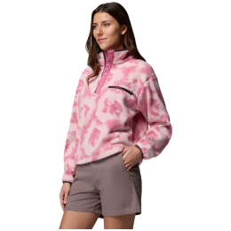 Sudadera de mujer Columbia Helvetia™ II Printed Cropped Half Snap