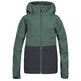 Chaqueta softshell para niños Hannah Wat Jr negro/verde dark forest/anthracite