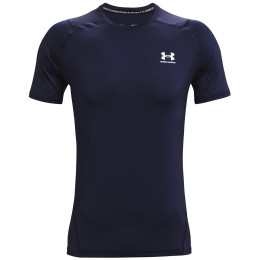 Camiseta de hombre Under Armour HG Armour Fitted SS azul oscuro MidnightNavy//White