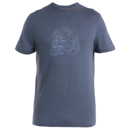 Camiseta de hombre Icebreaker Men Merino 150 Tech Lite III SS Tee Van Camp gris Graphite