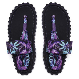 Sandalias de mujer Gumbies Slingback Purple Haze negro/violeta černá/fialová