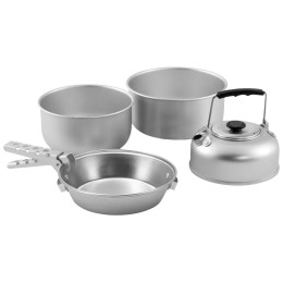 Vajilla Easy Camp Adventure Cook Set L plata Silver