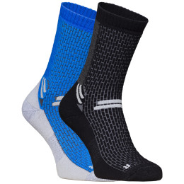 Calcetines High Point Trek 4.0 Socks (Double pack) azul/negro Black / Celery