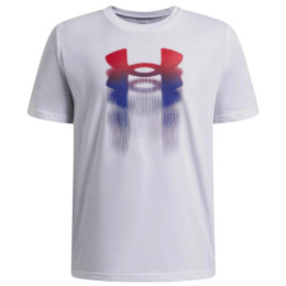 Camiseta para niños Under Armour B Logo Blur SS White blanco White