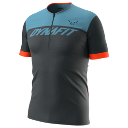 Maillot de ciclismo de hombre Dynafit Ride Light 1/2 Zip SS Tee M azul/negro blueberry STORM BLUE/8070