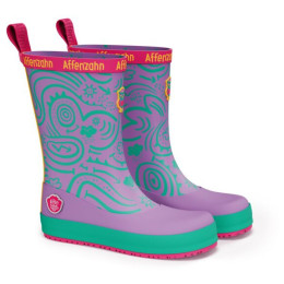 Botas de agua para niños Affenzahn Rainboot Vegan Plashy Owl violeta Owl