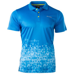 Camiseta de hombre Elbrus Kantale azul FrenchBlueTrianglePrint/AcidLime