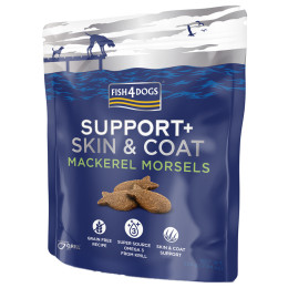 Golosinas para perros Fish4Dogs Coat Mackerel Morsels 225g
