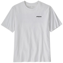 Camiseta de hombre Patagonia P-6 Logo Responsibili Tee blanco White