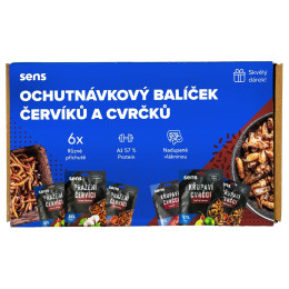 Grillos comestibles Sens Paquete de degustación de 6 insectos y gusanos