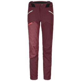 Pantalones de mujer Ortovox W's Westalpen Softshell Pants rojo Winetasting