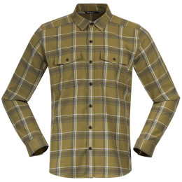 Camisa de hombre Bergans Tovdal Shirt verde Olive Green/Dark Green Mud Check