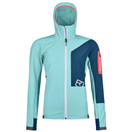 Sudadera de mujer Ortovox Berrino Hooded Jacket W azul ice waterfall