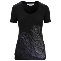 Camiseta funcional de mujer Icebreaker Women Tech Lite II SS Scoop Tee Plume negro Black