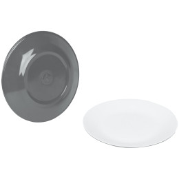 Juego de platos Bo-Camp Breakfast plate Two tone - 4 ks gris Grey