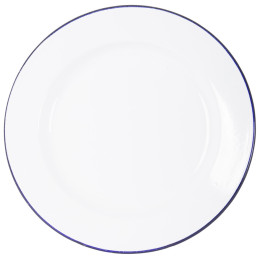 Plato Bo-Camp Dinner plate enamel blanco/azul Blue