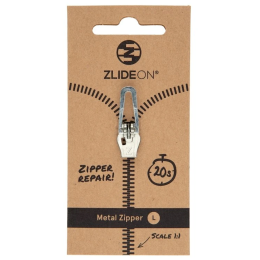 Cremallera de recambio ZlideOn Opravný jezdec pro kovové zipy - L plata silver