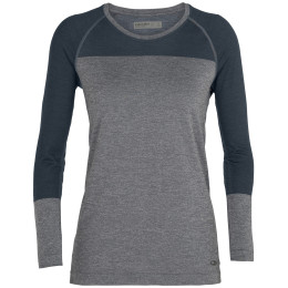 Camiseta de mujer Icebreaker W Motion Seamless LS Crewe azul SereneBlueHeather
