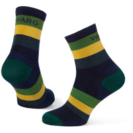 Calcetines Warg Happy Merino M Stripes verde Green