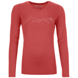 Camiseta de mujer Ortovox 185 Merino Mountain Ls W rosa Blush