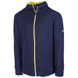Sudadera de hombre Zulu Merino Hoodie Full Zip azul Navy